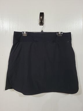 Lands' End Women's Quick Dry Board Skort Swim Skirt Black Size 14 NWOT